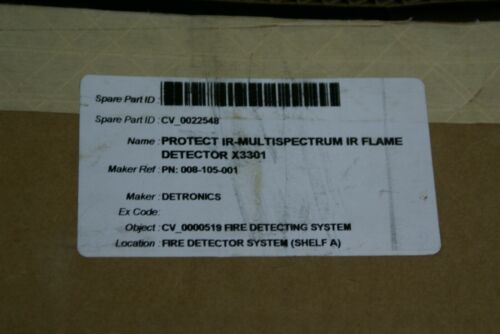 DET-TRONICS X3301A Multispectrum - Ir Flamme Detector 008105-001
