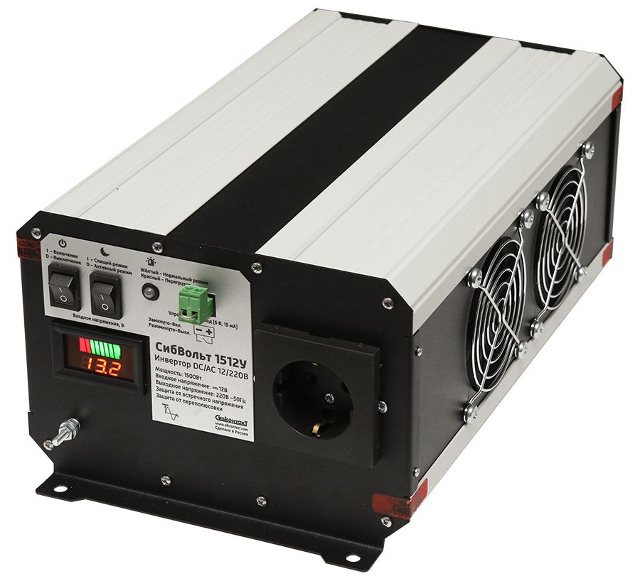 DC/AC 12/220V 1500W СибВольт 1512У Сибконтакт инвертор/преобразователь напряжения