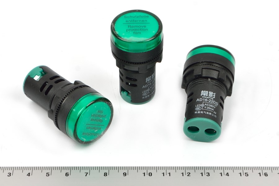 AD16-22DS 380VAC (зеленый) индикатор светодиодный 