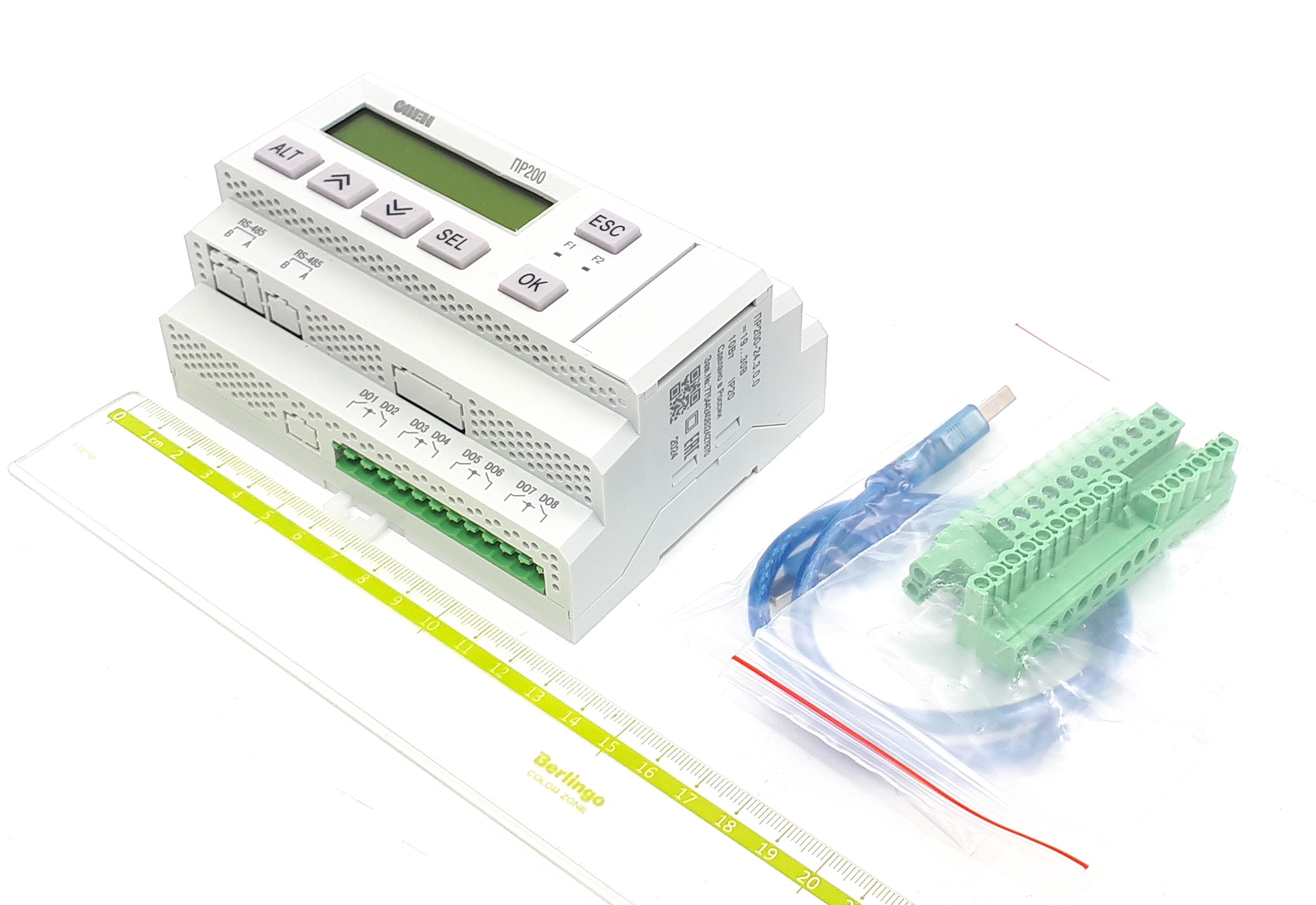 ПР200-24.3.0.0 24VDC, 8xDI(24), 4xAI, 8xDO(Р), HMI ОВЕН программируемое реле