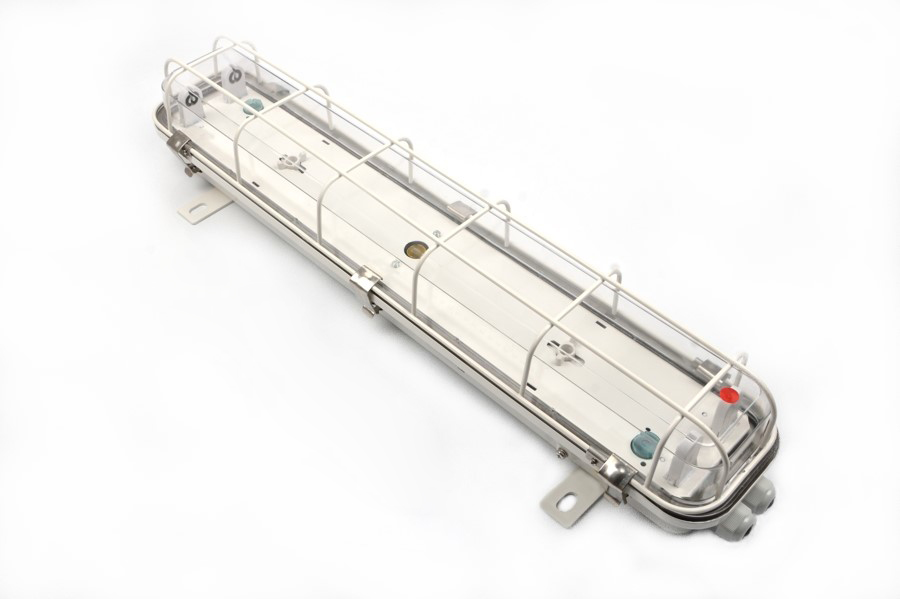 FPC28-2GE 2х18W 230VAC IP67 (решетка) "лапы" АМЭО светильник люминесцентный аварийный