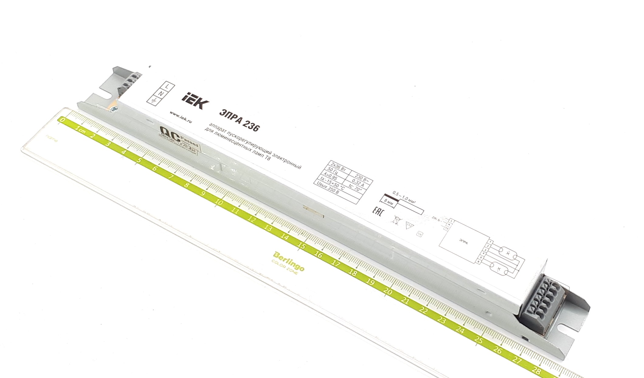 ЭПРА 2х36W 220V 50Hz LLV236D-EBFL-2-36 IEK электронный пускорегулирующий аппарат