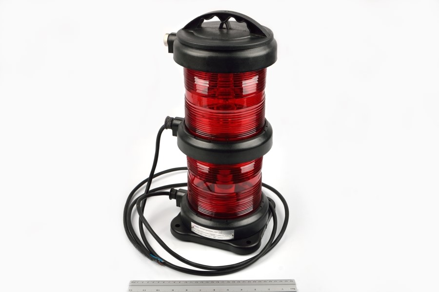 CXH6-101P 360° 2х65W P28s фонарь сигнально-отличительный круговой стационарный красный