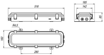 GL-250SD-100673 21W 230VAC IP67 4000K (LED ав.модуль) АМЭО светильник светодиодный аварийный