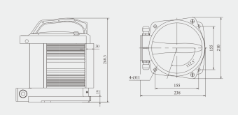 CXH1-12PL 112,5° 100-240V 50/60Hz 6W LED фонарь сигнально-отличительный правого борта зеленый