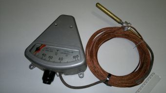 ТСМ-100 0-100°С M27x2R 160mm 10m термометр манометрический электроконтактный