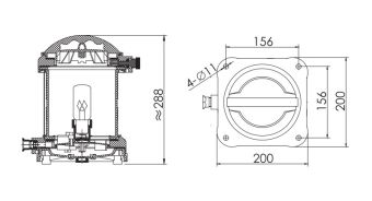 CXH3-11P 225° 65W P28s фонарь сигнально-отличительный топовый белый