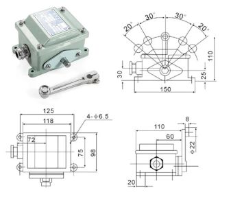 LX918-120 5A 500V IP56 выключатель концевой
