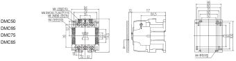 DMC50 50A 110-120VAC 22kW 380-440V 3P 2NO+2NC Dong-A контактор