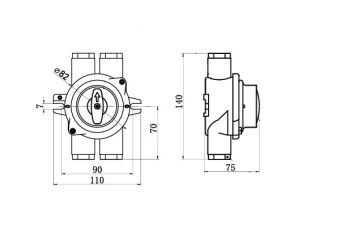 SB402-5 10A/16A 380/440V 3P IP56 АМЭО выключатель судовой