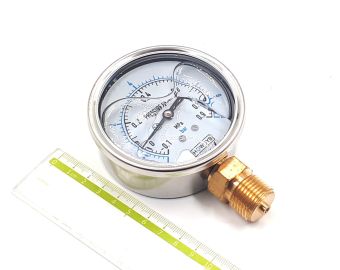 YN75 -1-0-9bar 75mm G1/2R HOWOYB манометр виброустойчивый