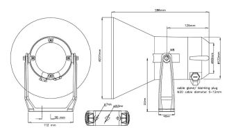 HP-30T DNH 124dB 30-40W IP67 громкоговоритель судовой