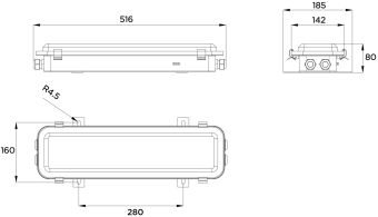 GL-250SD-100673 21W 230VAC IP67 4000K (LED ав.модуль) АМЭО светильник светодиодный аварийный