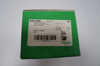 A9F74206 2P 6A C Acti9 iC60N 400V A9F74206AB Schneider Electric