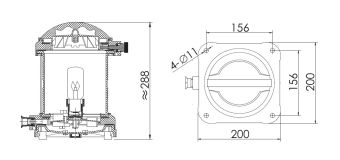 CXH6-11P 360° 65W P28s фонарь сигнально-отличительный круговой стационарный красный