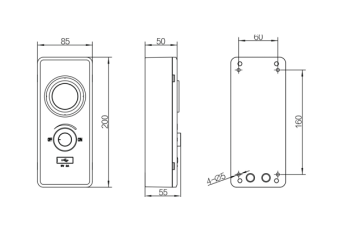 BD-520PD-110164 5W 230VAC IP22 4000K (dim, USB) АМЭО светильник светодиодный прикроватный накладной