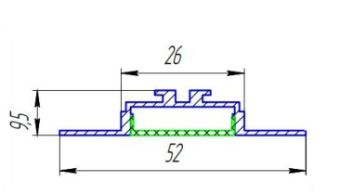 DL-010AD-131000 18W 230VAC 3000K (1000x52мм) АМЭО светильник светодиодный встраиваемый