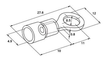 НКИ 2,5-6 наконечник кольцевой изолированный