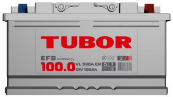 6СТ-100.0 VL 100Ah TUBOR EFB аккумулятор свинцово-кислотный