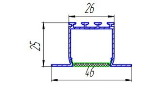 DL-001AD-130100 18W 230VAC 3000K (1000x46мм) АМЭО светильник светодиодный встраиваемый
