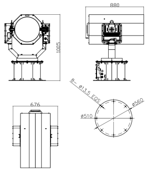 SSD-500RF 500W 220V IP66 АМЭО прожектор светодиодный судовой