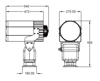 SSD-300R/Q3 2,5° 300W 220V 50/60Hz IP66 АМЭО прожектор светодиодный судовой с электроприводом
