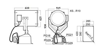XS 1000 R10 1000W 230V/50/60Hz IP56 Norse Light прожектор ксеноновый