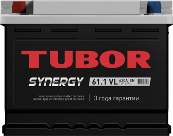 6СТ-61.1 VL 61Ah TUBOR SYNERGY аккумулятор свинцово-кислотный