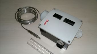 RT2 017-500866 -25+15°С Diff.5-18°С/6-20°С 1,5m 80/10mm Danfoss датчик реле температуры