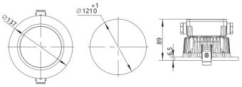DA-104AD-117284 6W 230VAC IP44 3000K АМЭО светильник светодиодный встраиваемый
