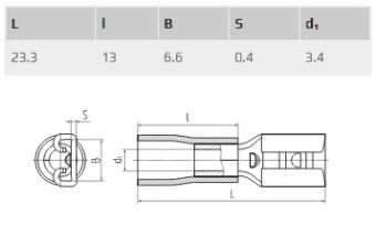 РПИ-М 6,0-(6,3) разъем плоский изолированный