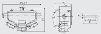 JB4-3 2P+E 16A 250V IP56 АМЭО розетка судовая