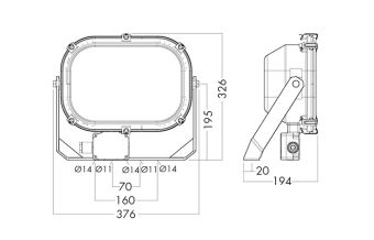 1076001000 500W 110/220VAC R7s IP67 Aqua Signal прожектор галогенный судовой