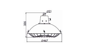 HIH2 300-500W 110/230VAC E40 IP20 АМЭО светильник под лампу накаливания переносной