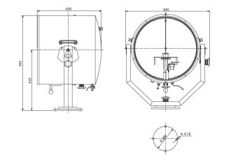 SSH-3000 2000/3000W 110/220V IP56 АМЭО прожектор галогенный судовой Суэцкий