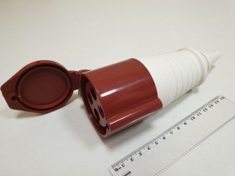 ССИ-224 PSR22-032-4 3Р+Е 32A 380-415V IP44 IEK розетка кабельная переносная