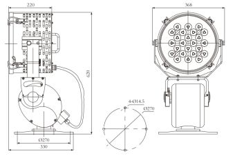 SSD-150R 150W 230V IP66 АМЭО прожектор светодиодный судовой