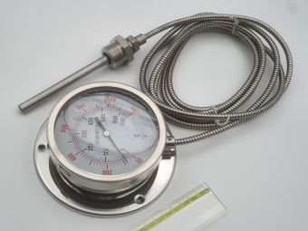 TDF100-650-G8 0+650°С Ø100 G1/2R 160/12mm 8m Ф термометр манометрический виброустойчивый