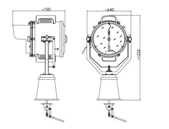 SSX-1000H 1000W 230V/50Hz IP56 АМЭО LZ прожектор ксеноновый судовой ледовый