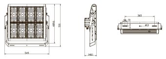 SFD-400 400W 100-277VAC IP67 85х135° АМЭО прожектор светодиодный судовой