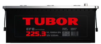 6СТ-225.3 VL 225Ah TUBOR EFB аккумулятор свинцово-кислотный