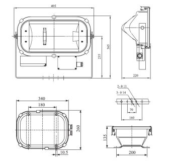 SFM-400 400W 230V/50Hz E40 IP67 АМЭО прожектор металлогалогенный судовой