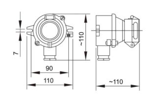 SB-S 10A 220V 1NO+1NC IP56 Стоп АМЭО пост управления кнопочный водозащищенный