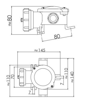 JB201-3 2P+E 10A/16A 250V IP56 АМЭО розетка судовая