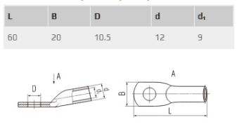 ТМЛ 35-12-9 наконечник медный луженый