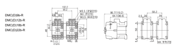 DMC22b-R 22A 24VAC 7,5kW 380-440V 2х3P 2NO+2NC Dong-A контактор реверсивный