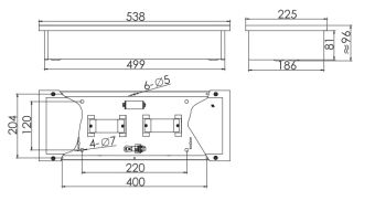 FLC15-2E 2x15W 230VAC G13 IP22 АМЭО светильник люминесцентный аварийный встраиваемый