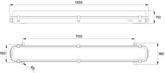 GL-481SD-101680 52W 230VAC IP67 4000K "лапы" АМЭО светильник светодиодный