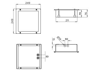 CL-805CD-105996 15W 230VAC IP44 4000K (БАП) АМЭО светильник светодиодный встраиваемый