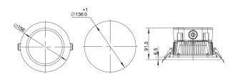 DA-105AD-117488 9W 24VDC IP44 3000K АМЭО светильник светодиодный встраиваемый
